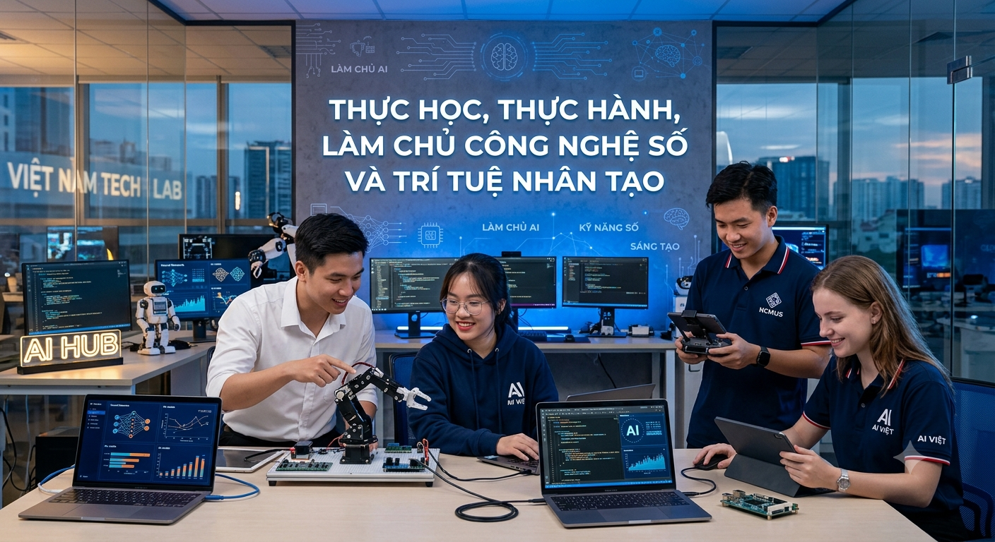 Thực học, thực hành, làm chủ công nghệ số và trí tuệ nhân tạo